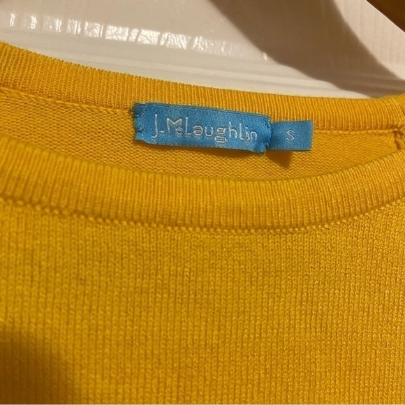 J. Mclaughlin Jamey Knit Lightweight Long Sleeve Sweater Yellow Buttons Small - Picture 7 of 10